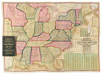 (UNITED STATES.) James Hamilton Young; and Joseph Hooper Brightly; for Samuel Augustus Mitchell. National Map of the American